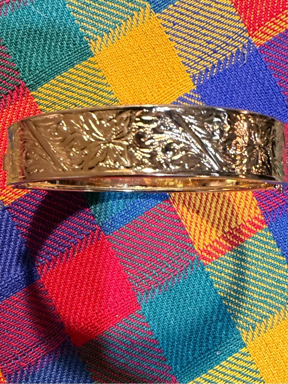 Vintage Floral Bangle Bracelet